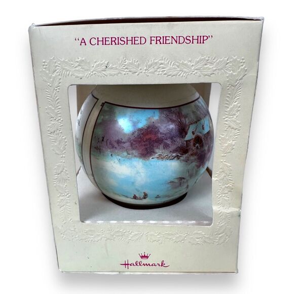 Hallmark Keepsake Ornament A Cherished Friend 1979 Ornament Glass Ball Christmas - Picture 6 of 16